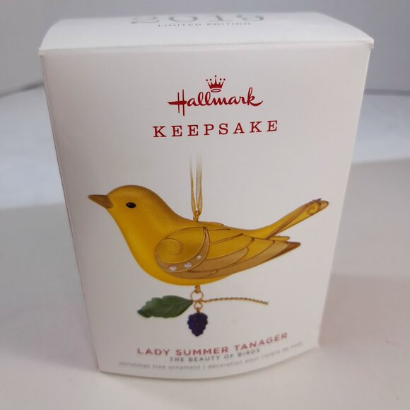 Hallmark Beauty of Birds Series Ornament Christmas 2019 Lady Summer Tanager - Picture 5 of 7